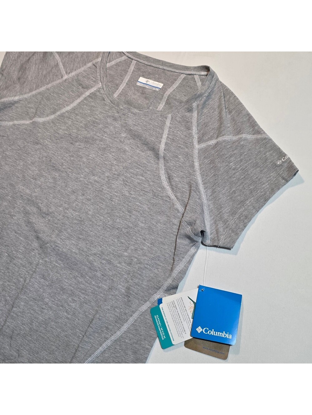 NWT Columbia Omni Wick Shadow Time S/S Top Women's Size XL Gray